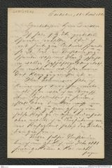 Nachlass Franz Steindachner, Brief von F. Pillewizer an Franz Steindachner (11.04.1881), Inv.Nr. 397.02, Seite 1